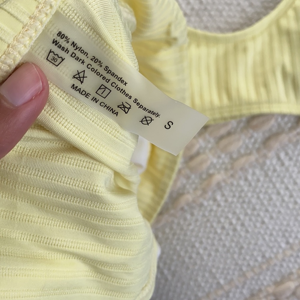 [Brand New] SheIn High Waisted Ribbed Bikini Set - Picture 6 of 9